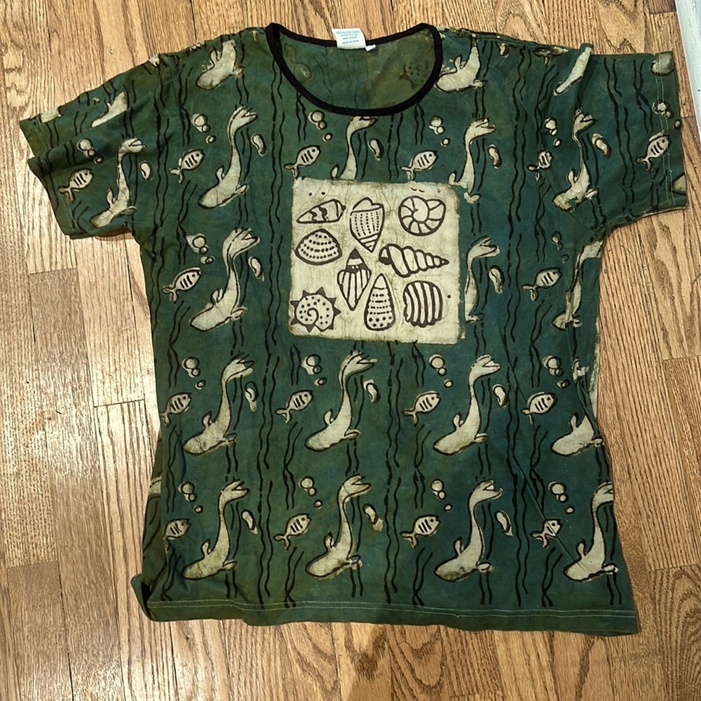 Bindaas Unlimited men’s tshirt with sea shells and fish in cotton so soft!